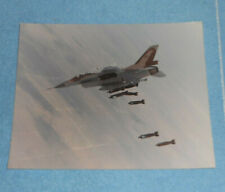 Vintage Photo F-16 Fighting Falcon Jet Aircraft Dropping Bombs In Flight picture