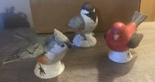 Vintage Goebel Lot Of Three Birds Mint capped chickadee picture