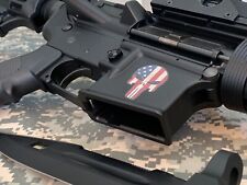 AR 300 Blackout - Magwell Decal Stickers ...Punisher Skull Flag..(2 Pack) picture