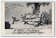 c1930's Shooter Aviator Valentine Tattoo German Military Vintage Postcard picture