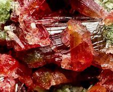 107 Gm Ultra Rare Top Red Clinozoisite Crystals Cluster On Epidote Specimen @AFG picture