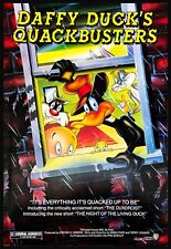 DAFFY DUCK QUACKBUSTERS -  Original  1 Sheet MOVIE Poster - 1988 - GORGEOUS picture