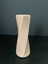 VTG McCoy Pottery Pink/Peach Twisted Vase MCM  542 USA picture