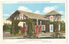LOG CABIN SERVICE Three Star GAS STATION Most Artistic FERGUS FALLS MN ca1920s picture