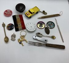 Vintage junk drawer lot items advertising Smalls Older As Shown Lot#5556 picture