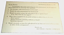 OCTOBER 1937 SOUTHERN PACIFIC RADIO ENTERTAINMENT ON TRAINS picture