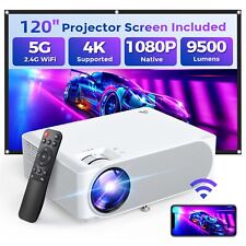 15000 Lumens Projector 4K 1080P HD 5G WiFi Bluetooth 5D LED Home Theater Cinema picture