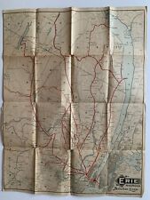 Vintage c1900s Erie Railroad Suburban Lines Map NYS&WRR NYC Bergen County NJ NY picture