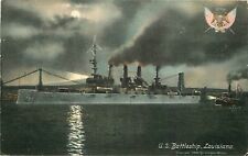Postcard US Battleship Louisiana C-1910 Navy Military 23-3444 picture
