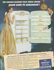 1951 Crosley Refrigerator Fashion Gold Medal Shelvador Vintage Print Ad SP19 picture
