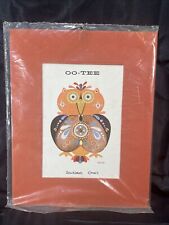 RARE DAVID CHETHLAHE PALADIN Indian Owl “Oo-Tee” Matted-Print #P 40-17 Saga Inc picture