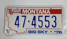 1976 Vintage MONTANA Bicentennial License Plate ~ 47 4553 ~ 🔥  🔥 picture
