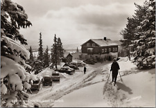 RPPC 1960's Norefjell Skier Hotel Pension Resort Cars Winter Snow Normann Photo picture