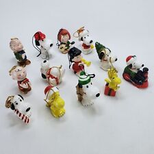 13 Vintage Lot of Peanuts Snoopy Ceramic Christmas Ornaments 1950-1966 Japan picture