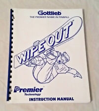 Gottlieb Premier Wipe Out Pinball Machine Original Manual & Schematics NOS picture