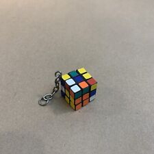 Mini Rubik's Cube 1”X1” Travel Keychain Vintage 80’s picture