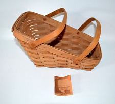 Vintage 1985 Longaberger Medium Vegetable Basket 2 Swivel Handles  12