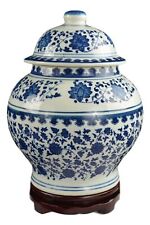 Classic Blue and White Porcelain Covered Jar Vase, China Ming Style, Jingdezh... picture