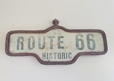 Historic US Route 66 Wall Mounted Street Sign Rustic  picture