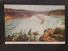Vintage Postcard Steel Arch Bridge Goat Island Niagara Falls New York Embossed picture