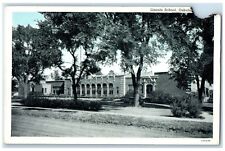 c1930's Lincoln School Building Scene Street Oskaloosa Iowa IA Vintage Postcard picture
