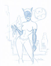 Catwoman Convention Blue Line Sketch by Batman Animator-Art Drawing - HOT picture
