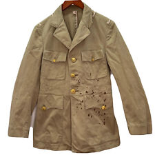 WWII WW2 US Navy Khaki Jacket Officer Cotton Serge Coat Military Uniform Battle  picture
