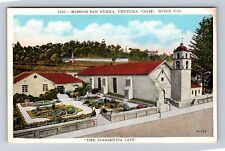 Ventura CA- California, Mission San Buena, Antique, Vintage Souvenir Postcard picture