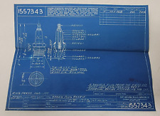 ANTIQUE AC SPARK PLUG Original Blueprint Authentic Dated 1940 picture