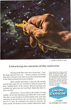 1959 Print Ad Union Carbide Hand-o-God Unlocking secrets of the Universe Illus picture