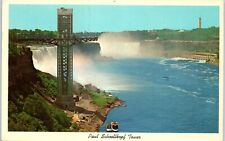 Postcard Vintage Paul Schoellkopf Tower 1960s posted 5.5x3.5 Niagara Falls NY picture