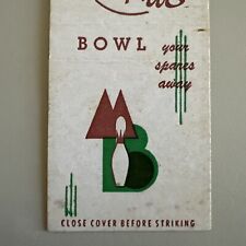 Vintage 1960s Midway Bowl San Leandro CA Matchbook Cover Midcentury Bowling picture