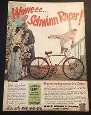 1950’s Schwinn Racer Bike Bicycle Colored Magazine Ad picture