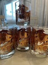 MCM Nieman Marcus Goldfish Double Old-fashion Glasses Set Of 6 HTF picture