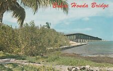 Vintage Postcard Florida Keys Bakia Honda Bridge Posted picture