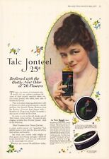 1918 JUNE JONTEEL TALC 26 FLOWER FRAGRANCE LG FORMAT 11x15 MAGAZINE AD  picture