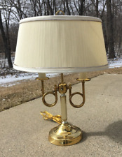 **Vintage MCM ALSY BOUILLOTTE DOUBLE FRENCH ARM BRASS DESK LAMP VERY CLEAN WORKS picture