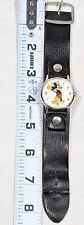 Vintage Bradley Walt Disney Mickey Mouse Watch Leather Band Needs Battery picture