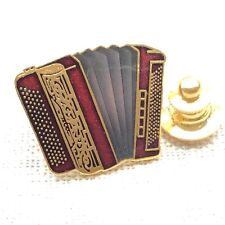 Pin's Folies ❤️French Vintage Enamel Tablo Music pin : ACCORDION #363 Rd picture