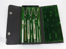 Antique EO RICHTER Precision Drafting Set Complete w. Case 1900-1930 Green Felt picture