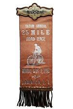 Rare Antique Sept 2 1895 Tatum Annual 25 Mile Road Race NY Bicycle Racing Ribbon picture