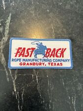 Fast Back Rope TX COWBOY HORSE Horses RODEO Patch 4” Vtg Western Fastback Steer picture