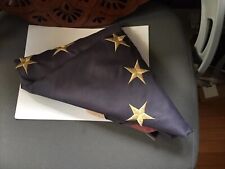 Vintage 1990’s Betsy Ross Folded US Flag 13 Embroidered Stars Anley picture