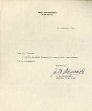 General Jonathan Wainwright JSA Signed 1945 War Dept Letter Autograph picture