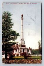 Chicago IL-Illinois, Douglas Monument Lake Avenue, Vintage c1907 Postcard picture