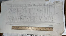 Vintage 1962 Billboard Sign Sample: Re-Elect Republican Wes Powell NH Governor picture