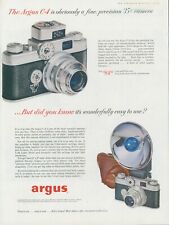 1956 Argus C-4 Camara 35 MM Flash Case Easy To Use Vintage Print Ad SP18 picture