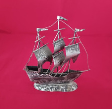 Pirate Ship - Vintage Pewter Sailboat Boat Display picture