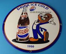 Vintage Pepsi Porcelain Sign - Bottles Beverage Drink Cola Gas Service Sign picture