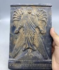 Ancient  Etruscan Architecture Roman Era Winged lady Engraved Tile 8th To 3rd BC picture
